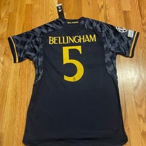 REAL MADRID  JUDE BELLINGHAM AWAY JERSEY W/ CHAMPIONS LEAGUE CLUB WORLD CUP 2023